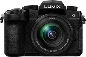 Panasonic Lumix G90M | Appareil Photo Hybride Tropicalisé + Objectif Lumix 12-60mm (Capteur 4/3 20MP, Double stab., Viseur OLED, Écran orient. tact. OLED, 4K illim., Vlog-L) Noir – Version Française