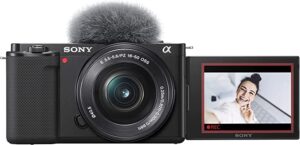 Sony Alpha ZV-E10 | Appareil photo vidéo hybride APS-C Vlog avec optique zoom motorisée 16-50mm f/3.5-5.6